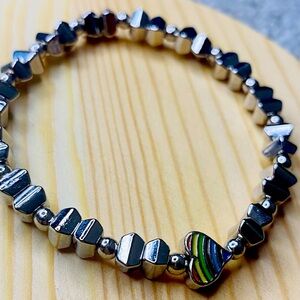 LGBTQ+ Rainbow Heart Pride Bracelet gift him her them